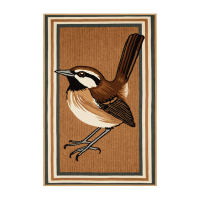 Washable Carolina Wren Birds Area Rug