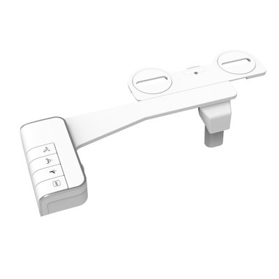 Dual Nozzle Bidet Attachment for Toilet – Non-Electric Fresh Water Sprayer with Adjustable Pressure, Front & Rear Wash, Self-Cleaning Nozzle, White+Chrome