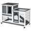 Cage à lapin surélevée en bois Pawhut
