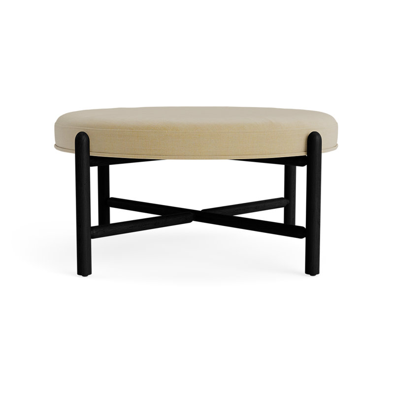 Repose-pieds rond 36 po Vane, Noir, Kaki