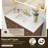 Lala 48" Single Bathroom Vanity with Grain White Engineered Stone Countertop with Mirror-8448494