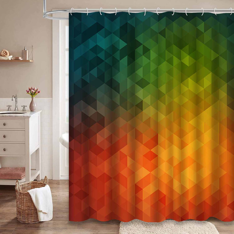 Rideau de douche avec 12 crochets, L 72 po x l 84 po