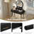 Small Vanity Desk w/Mirror & Lights Cushioned Stool 3 Adjustable Lighting Colors -854262312