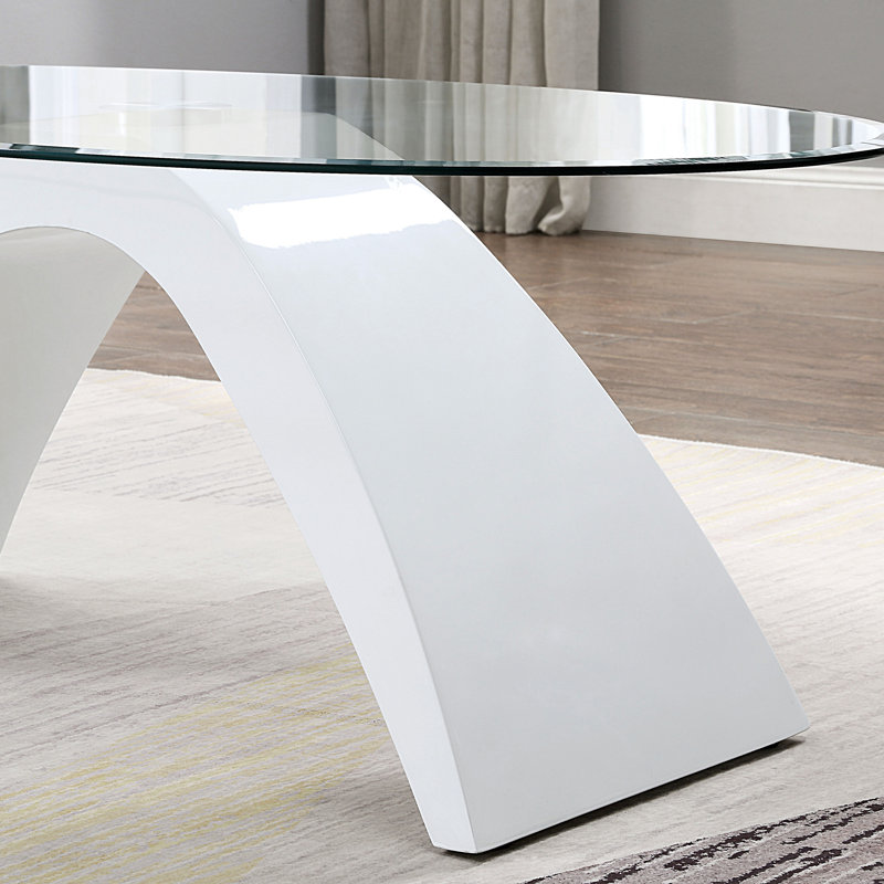 Ensemble de tables basses 2 pièces Hilry, Blanc / Blanc