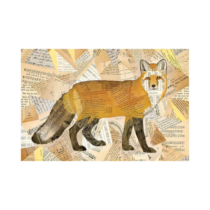 Red Fox Collage I by Nikki Galapon - Wrapped Canvas Print, 20.32cm H x 30.48cm W x 1.91cm D