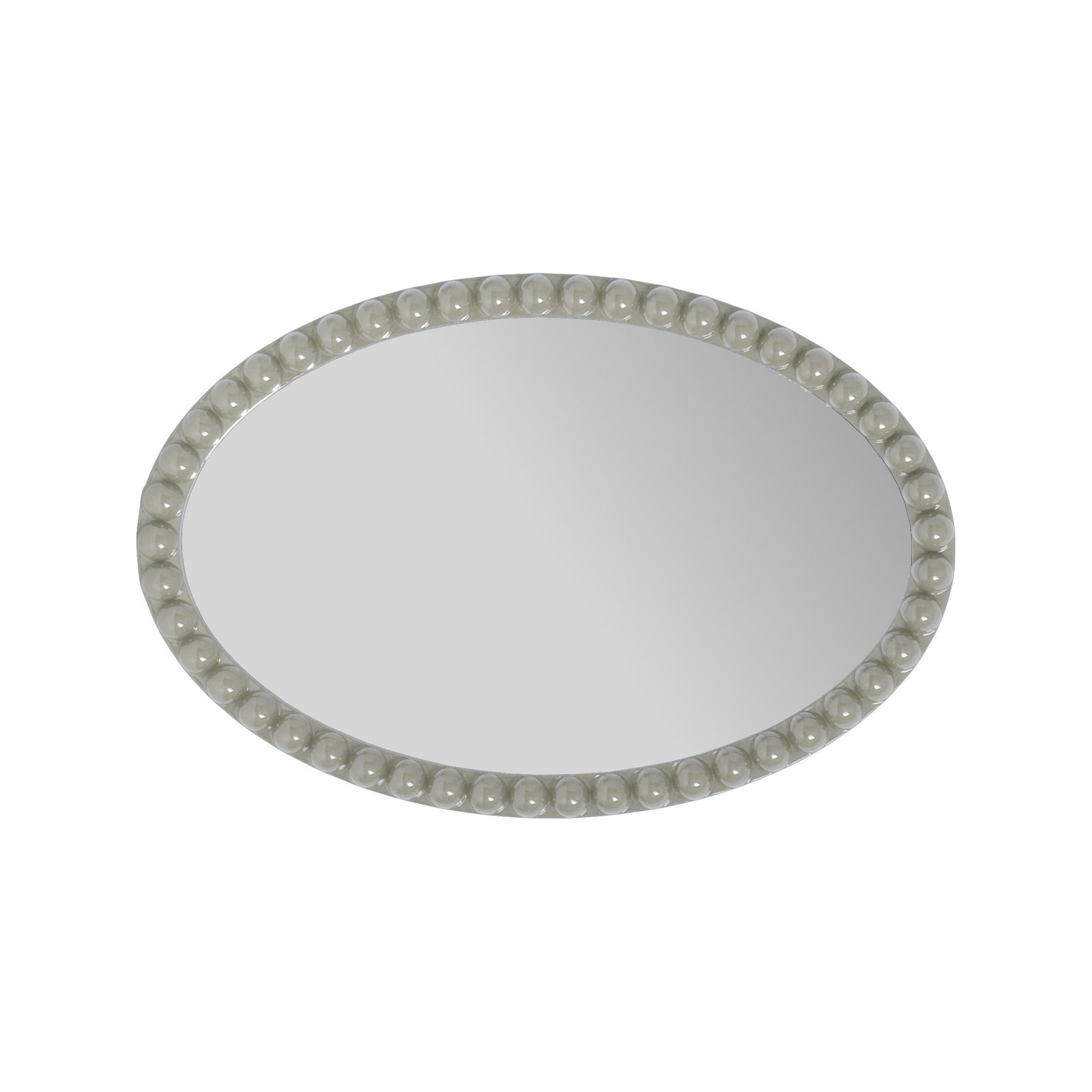 Varsha Oval Glossy Navy Mirror, Nickel