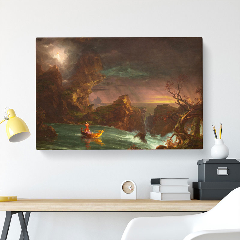 The Voyage Of Life Manhood by Thomas Cole - Wrapped Canvas Painting, 50cm H x 76cm W x 3cm D