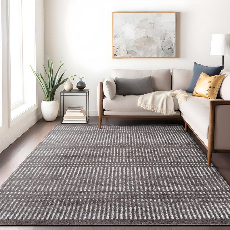 Tapis brun / ivoire Rambo, Rectangle 5 pi x 7 pi