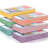 6 Pack Under Bed Storage Container 90L Pastelcolor Storage Organizer Foldable With Handles (Multicolor)