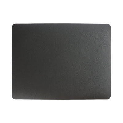 Frieling Novo Cuero Rectangular Placemat, Black, 16.5" X 12.5", Set Of 6