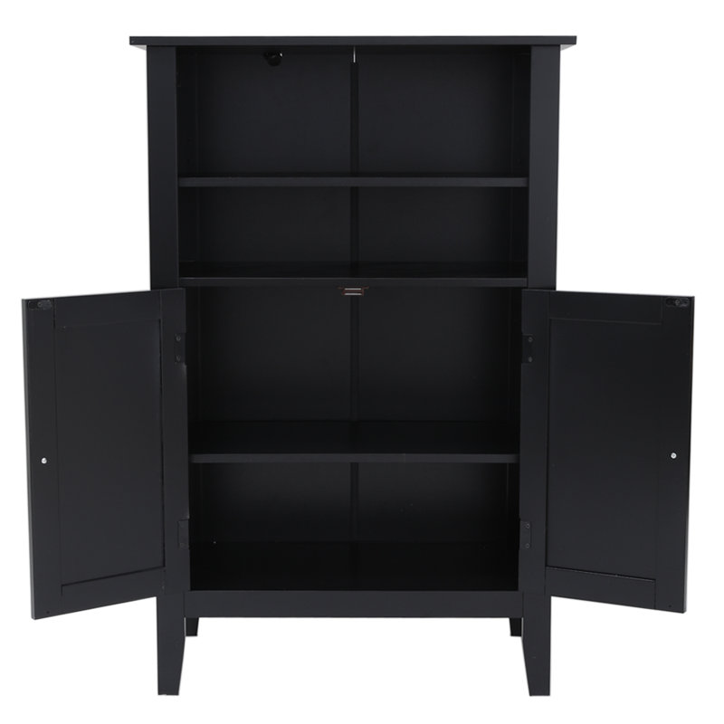 Armoire de salle de bain Romelle, Noir
