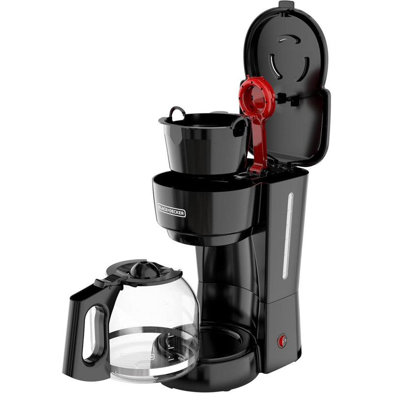 BLACK+DECKER 12-Cup Coffee Maker with Easy On/Off Switch, Easy Pour, Non- Drip Carafe with Removable Filter Basket, Vortex Technology, Black &  Reviews | Wayfair