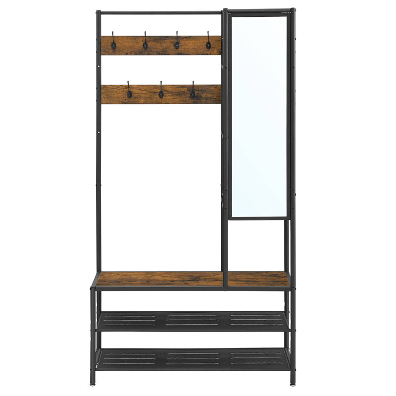 Airianna Hall Tree 98cm Wide with Bench and Shoe Storage