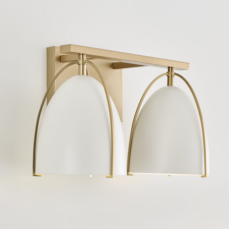 Norman 2 - Light Vanity Light, Satin Brass, No, White