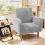 Upholstered Accent Armchair with Turned Solid Wood Legs-1818527477