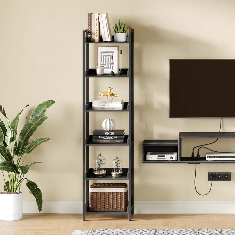 Etagere 3/4/5 Shelves Bookcase, Small Bookshelf for Living Room, Bedroom or Bathroom, (6 Shelves) 66.2"H x 17.7"W x 13"D