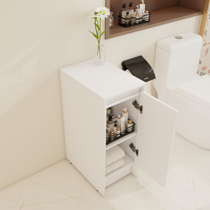 12" Freestanding Single Bathroom Storage Cabinet
