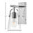 Foster Single Light Bath Wall Sconce w/ Clear Glass Shade