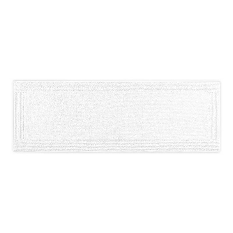 1 PCS 24X60" 100% Cotton Tufted 3000 GSM Reversible Bath Rug White, Single - 60" L x 24" W