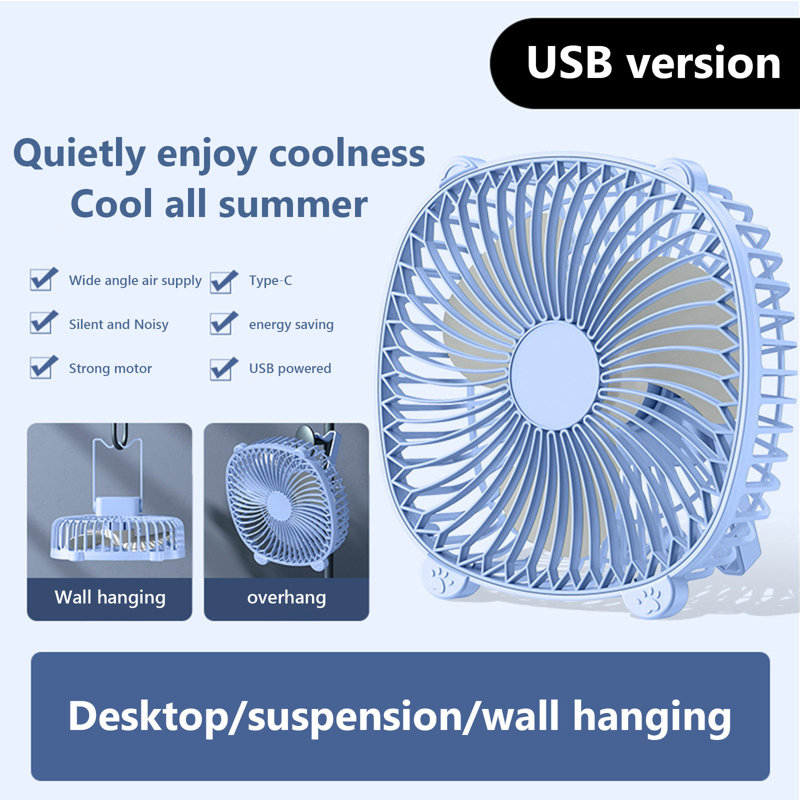 Ventilateur multifonctionnel portable USB, Blue