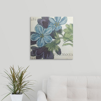 « blue floral », impression