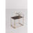Sanin Marble Frame End Table with Storage