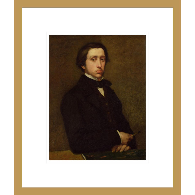 Autoportrait par Edgar Degas - Impression sur toile, H 16,15 po x l 13,75 po