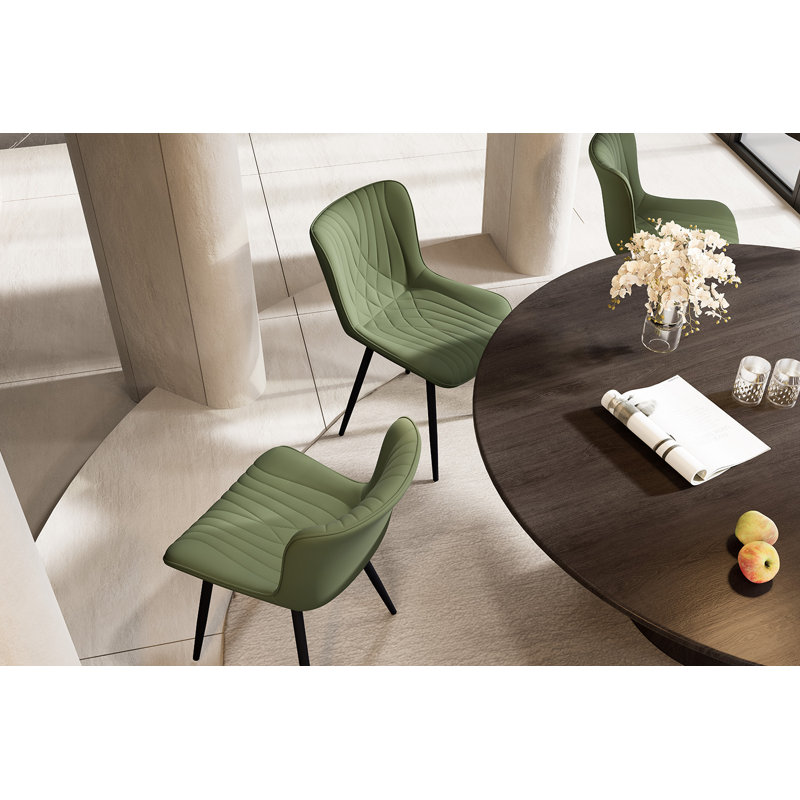 Chaise de salle à manger Disbrow, Vert