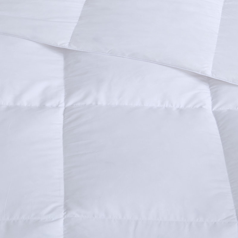 Heavy Warmth Goose Feather and Down Oversize Comforter, White, Twin/Twin XL Comforter