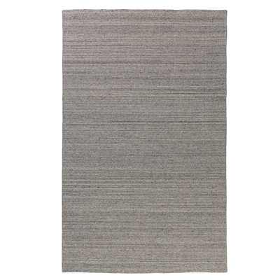 Modern Solid Hand-Made Hand-Woven Wool/Cotton Area Rug