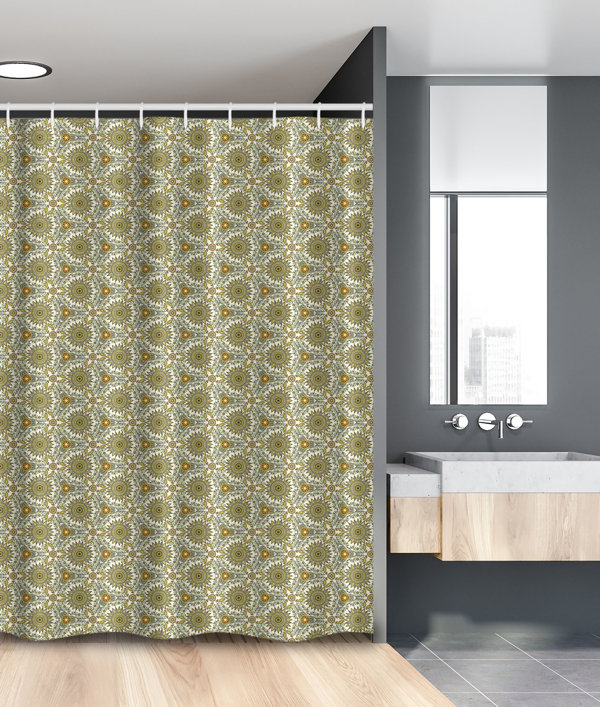 Bless international Avitaz Geometric Shower Curtain with Hooks