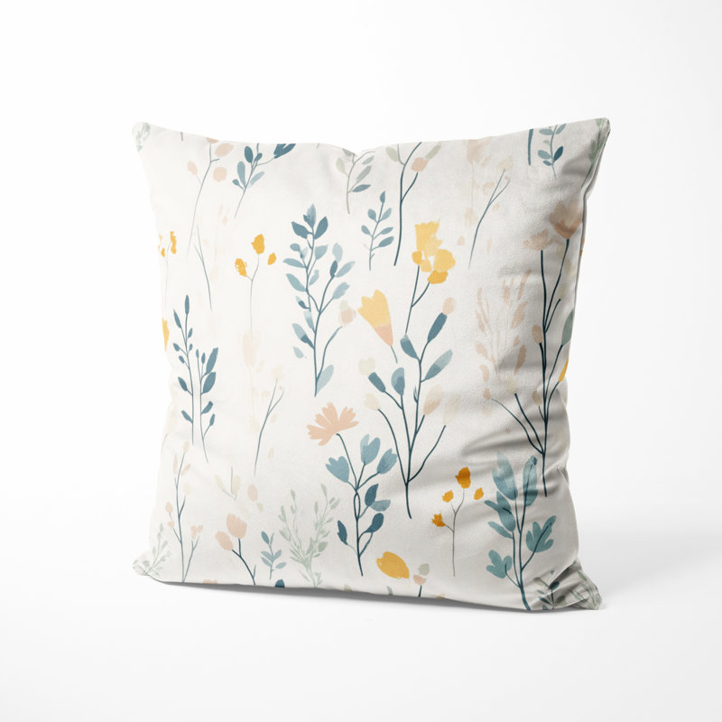 Coussin Floral, H 18 po x l 18 po