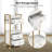 Utility Cart with Hair Dryer Holder and Locking Wheels for Salon, Rolling Tattoo Cart with Drawers