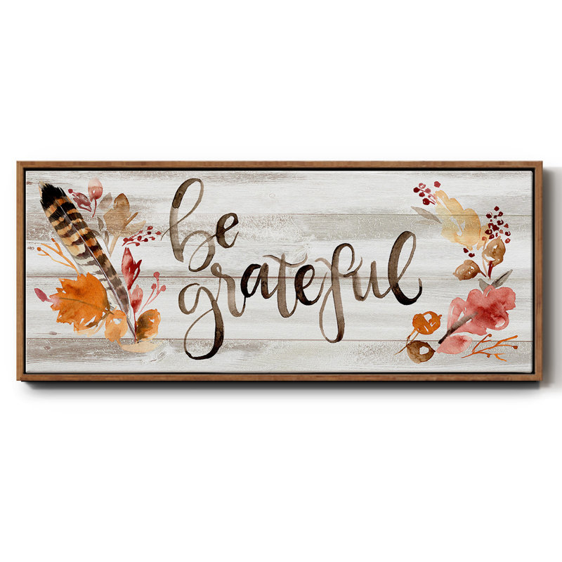 Grateful - toile encadrée, H 12 po x l 30 po