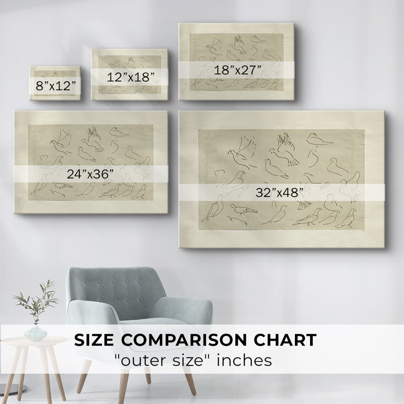 Croquis rétro - LV - Cavas enveloppés de galerie, H 32 po x l 48 po