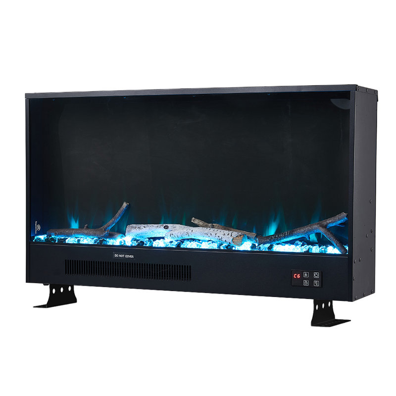 Belfry Heating 83cm W Black Electric Fireplace with 5120 BTU