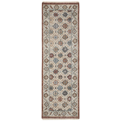 Tapis d'intérieur en laine noué à la main Dahlia