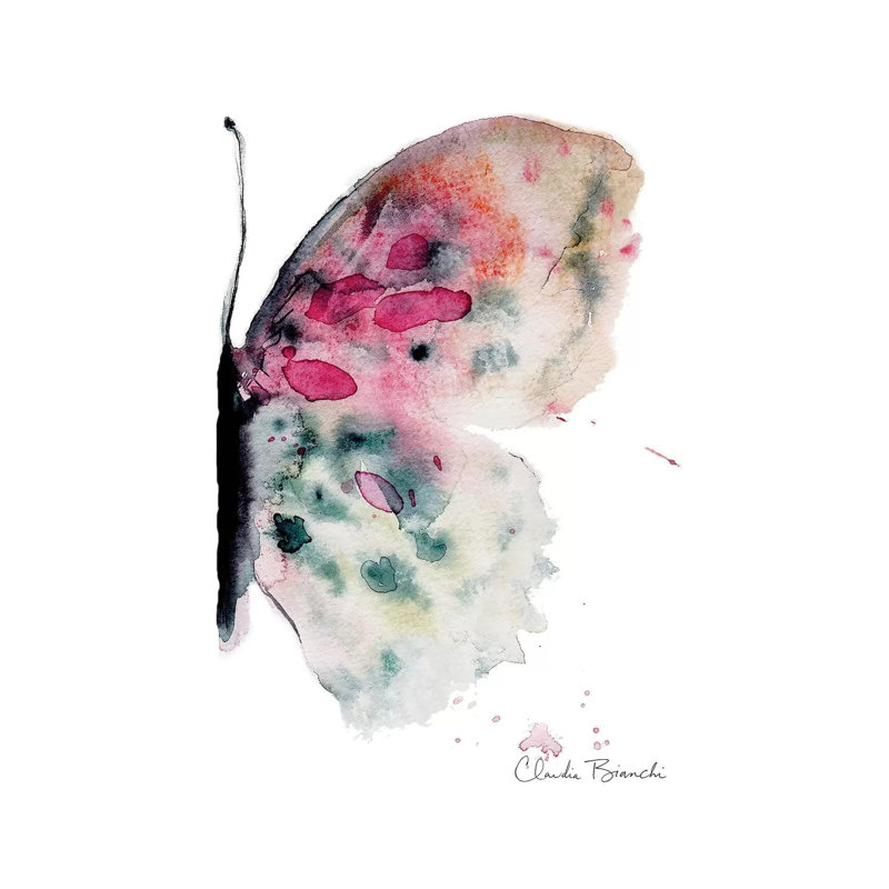 Butterfly Half 1 Piece Wrapped Canvas Painting, 101.6 cm H x 66.04 cm W x 1.91 cm D