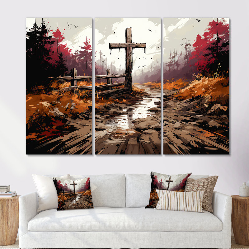 «Christian Serenity», art mural mural, Toile tendue, H 32 po x l 48 po x P 1 po