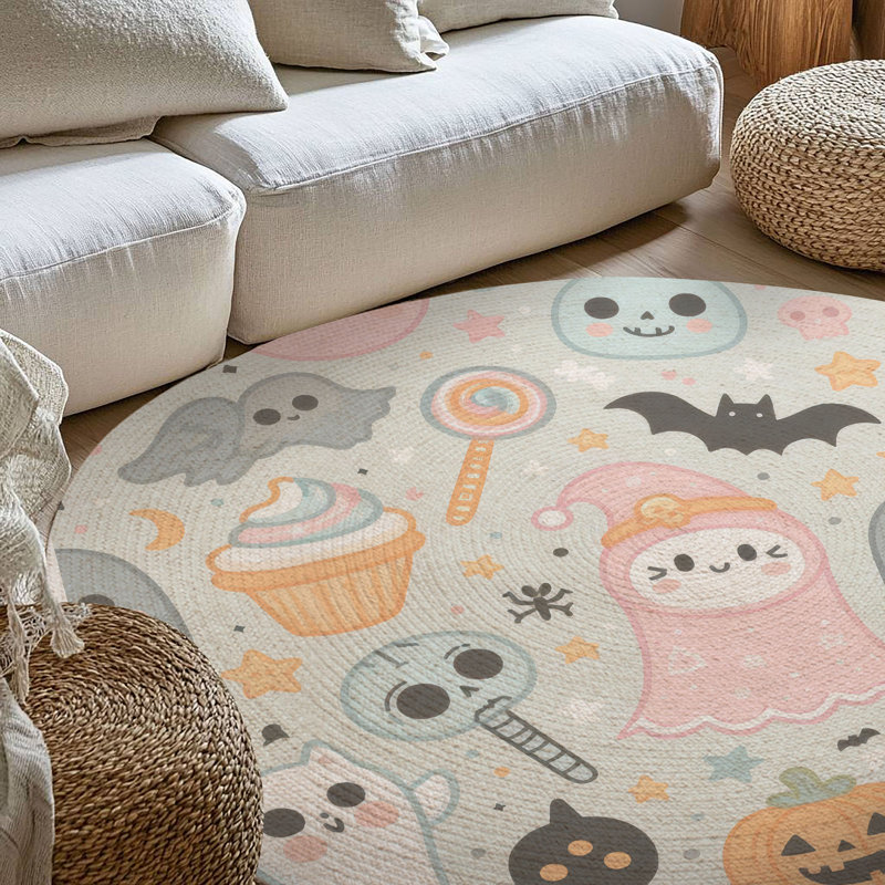 Tapis tressé Soft Spooks, Rond 5 pi