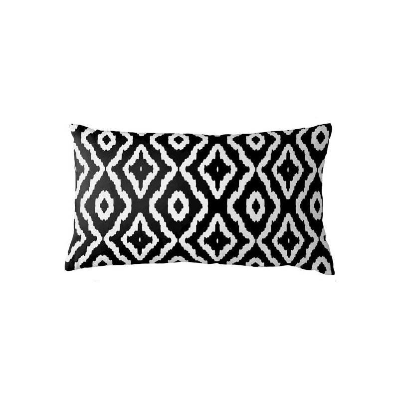 Haze Linen Pillow Cover & Insert, Black, 12" H x 20" W, Rectangular