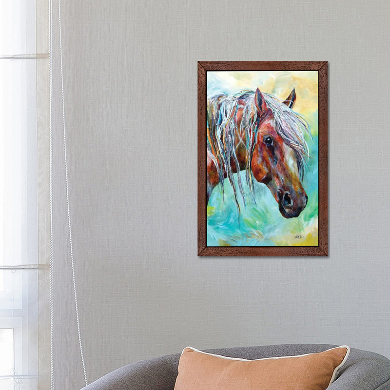 I See You 1 Piece Painting on Canvas, 66.04 cm H x 45.72 cm W, Brown Floater Frame