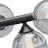 16-Light Dimmable Bubble Glass Globe Chandelier,  Linear Sputnik Island Chandelier