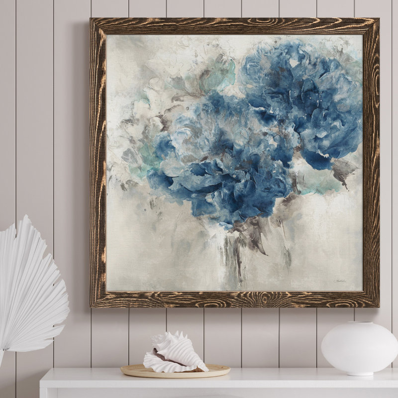 Imprimé, Encadré de bois de noyer, H 31,5 po x l 31,5 po x P 1,5 po
