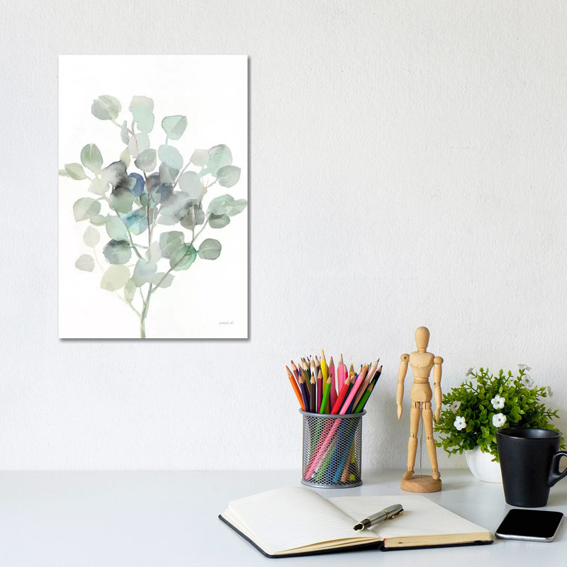 Eucalyptus III Cool by Danhui Nai - Wrapped Canvas Print, 20.32 cm H x 30.48 cm W