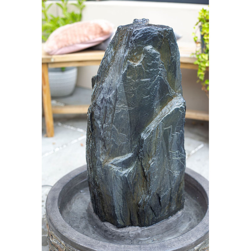 Sligh Easy Fountain Snowdonia Monolith with Lights Mains Plugin Powered Water Feature
