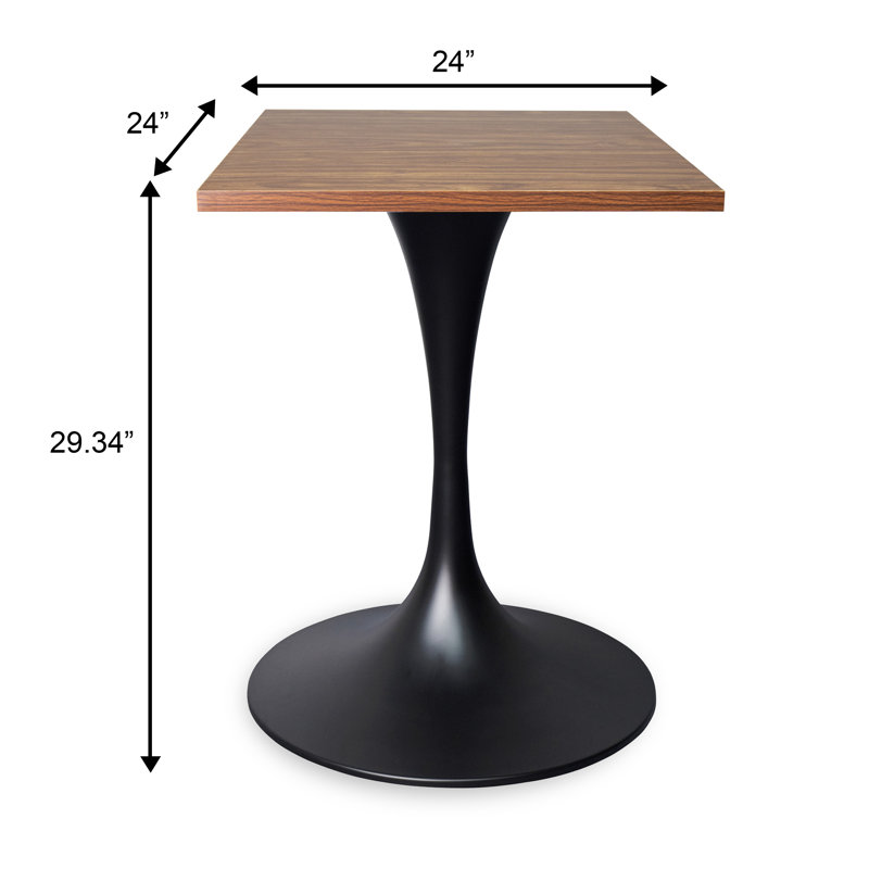 Table de salle à manger Verve, Brun cognac, Noir
