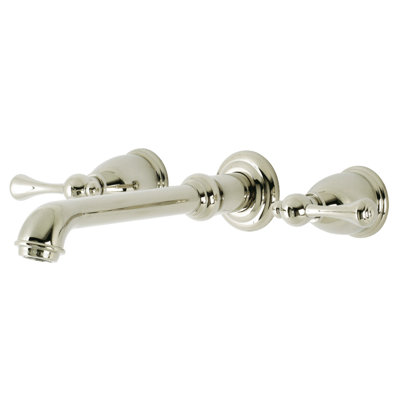 Kingston Brass English Country Two-Handle 3-Hole Wall Mount Bathroom Faucet
