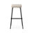Maven Lane Berkley Bar Stool In Matte Black With Light Beige Fabric-123564828-123564827