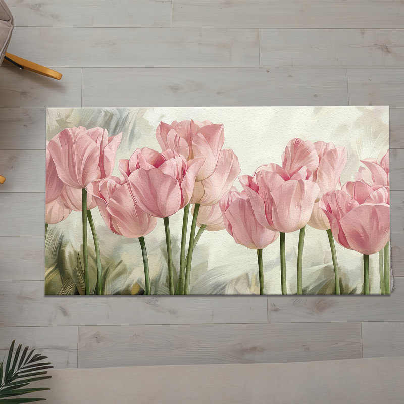 Stylish Non-Woven Thin Type Printed Rug Featuring Intricate Floral and Geometric Patterns for an Elegant Home Decor Accent Piece